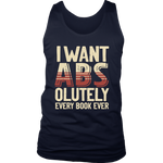 "I Want ABS-olutely Every Book" Men's Tank Top - Gifts For Reading Addicts