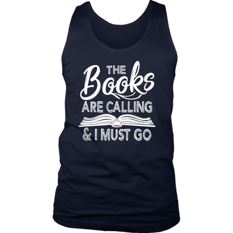 "The Books Are Calling" Men's Tank Top - Gifts For Reading Addicts