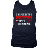 "I'm Silently Correcting Your Grammar" Men's Tank Top - Gifts For Reading Addicts