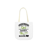 A Cup Of Tea And A Book Canvas Tote Bag - Vintage style - Gifts For Reading Addicts