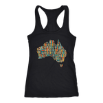 "Australia Bookish Map" Women's Tank Top - Gifts For Reading Addicts