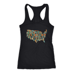 "USA Bookish Map" Women's Tank Top - Gifts For Reading Addicts