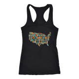 "USA Bookish Map" Women's Tank Top - Gifts For Reading Addicts