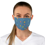 Blue Pattern Books Spines Fabric Face Mask - Gifts For Reading Addicts