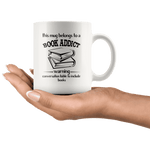 "Book addict"11oz white mug - Gifts For Reading Addicts