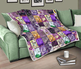 Color Purple Book Covers Quilt - Gifts For Reading Addicts