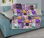 Color Purple Book Covers Quilt - Gifts For Reading Addicts