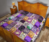 Color Purple Book Covers Quilt - Gifts For Reading Addicts