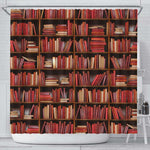 Red Bookshelf Bookish Curtain - Gifts For Reading Addicts