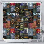 The Lord Of The Rings Book Covers Shower Curtain - Gifts For Reading Addicts