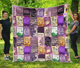 Color Purple Book Covers Quilt - Gifts For Reading Addicts