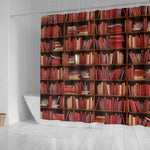 Red Bookshelf Bookish Curtain - Gifts For Reading Addicts