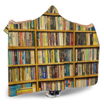 Bookshelf pattern hooded blanket - Gifts For Reading Addicts