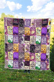 Color Purple Book Covers Quilt - Gifts For Reading Addicts