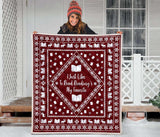 Red Bookish Christmas Quilt - Gifts For Reading Addicts