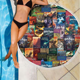 HP Book Covers Round Beach Blanket - Gifts For Reading Addicts