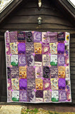 Color Purple Book Covers Quilt - Gifts For Reading Addicts