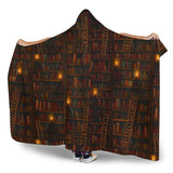 brown bookshelf Hooded blanket - Gifts For Reading Addicts