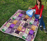 Color Purple Book Covers Quilt - Gifts For Reading Addicts