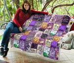 Color Purple Book Covers Quilt - Gifts For Reading Addicts