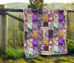 Color Purple Book Covers Quilt - Gifts For Reading Addicts