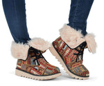 Bookish Pattern Polar Boots - Gifts For Reading Addicts