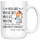 "My heart my life"15oz white mug - Gifts For Reading Addicts