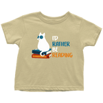 "I'd rather be reading" TODDLER TSHIRT - Gifts For Reading Addicts