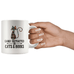 "Cats and books" 11oz white mug - Gifts For Reading Addicts