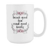 "Good books"15oz white mug - Gifts For Reading Addicts