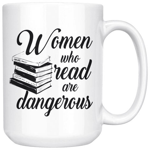 "Women who read"15oz white mug - Gifts For Reading Addicts