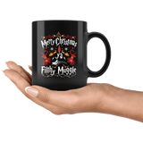 "Ya Filthy Muggle"11oz Black Christmas Mug - Gifts For Reading Addicts