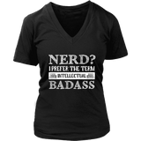 "Nerd?" V-neck Tshirt - Gifts For Reading Addicts