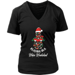 "Reading in a winter wonderland" V-neck Tshirt - Gifts For Reading Addicts