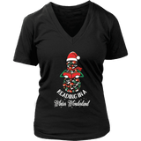 "Reading in a winter wonderland" V-neck Tshirt - Gifts For Reading Addicts