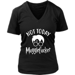 "Not Today" V-neck Tshirt - Gifts For Reading Addicts