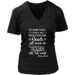 "He's more myself than i am" V-neck Tshirt - Gifts For Reading Addicts