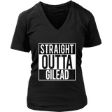 "Straight outta gilead" V-neck Tshirt - Gifts For Reading Addicts