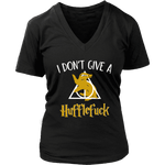 "i Don't Give A Hufflefuck" V-neck Tshirt - Gifts For Reading Addicts