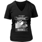 "It's Not Hoarding If It's Books" V-neck Tshirt - Gifts For Reading Addicts