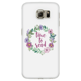 time to read floral phone case white - Gifts For Reading Addicts