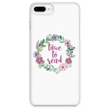 time to read floral phone case white - Gifts For Reading Addicts