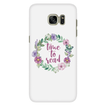 time to read floral phone case white - Gifts For Reading Addicts