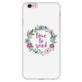 time to read floral phone case white - Gifts For Reading Addicts