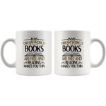 "In My Dream World"11oz White Mug - Gifts For Reading Addicts