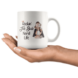 "The Book Nerd Life"11oz White Mug - Gifts For Reading Addicts