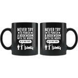 "Punish A Bookworm"11oz Black Mug - Gifts For Reading Addicts