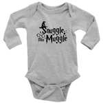 "Snuggle This Muggle"Long Sleeve Baby Bodysuit - Gifts For Reading Addicts