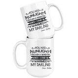 "You are sunlight"15oz white mug - Gifts For Reading Addicts