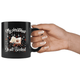 "My Christmas Is All Booked"11oz Black Christmas Mug - Gifts For Reading Addicts